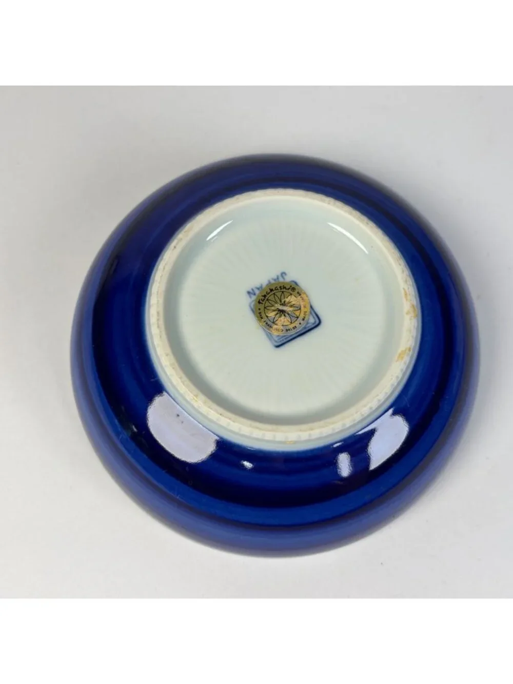 Vintage Takahashi San Fransisco Porcelain Dipping Bowl Blue White Floral